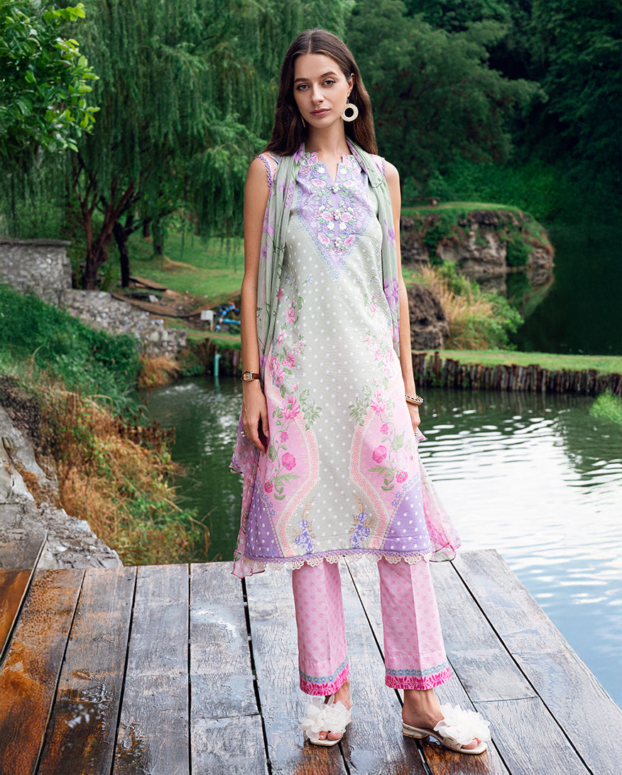 Roheenaz | Garden Veal Printed Lawn 25 | Tulip Sugar by Roheenaz - Designer Dress - Type: Ladies Clothes - Available at Libayah - 100% Original