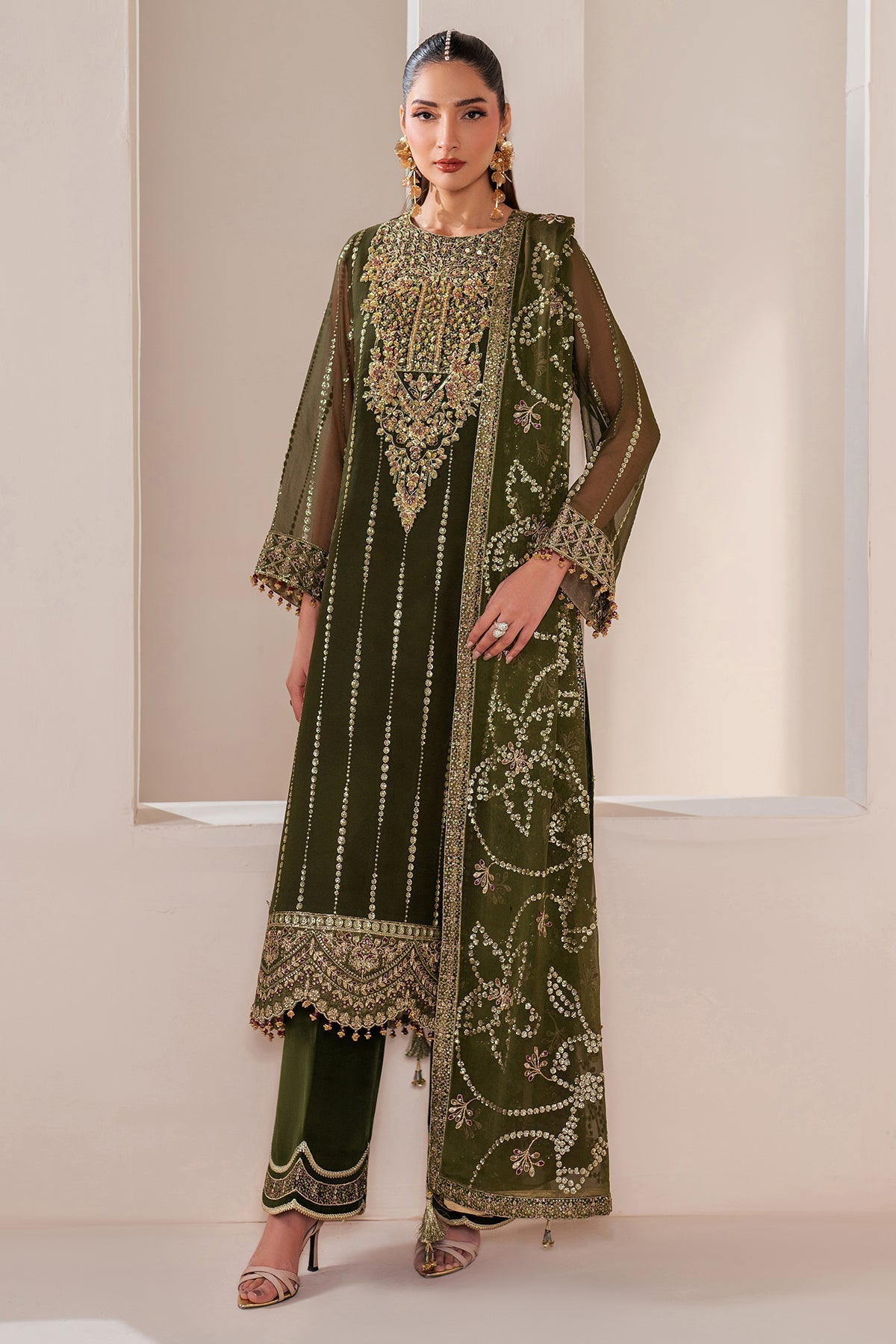 Alizeh | Handcrafted Eid Edit 25 | AF-HM-4033-Olivia by Alizeh - Designer Dress - Type: Ladies Clothes - Available at Libayah - 100% Original