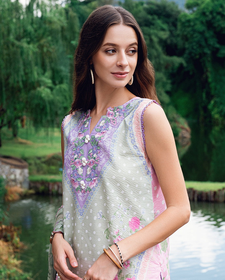 Roheenaz | Garden Veal Printed Lawn 25 | Tulip Sugar by Roheenaz - Designer Dress - Type: Ladies Clothes - Available at Libayah - 100% Original