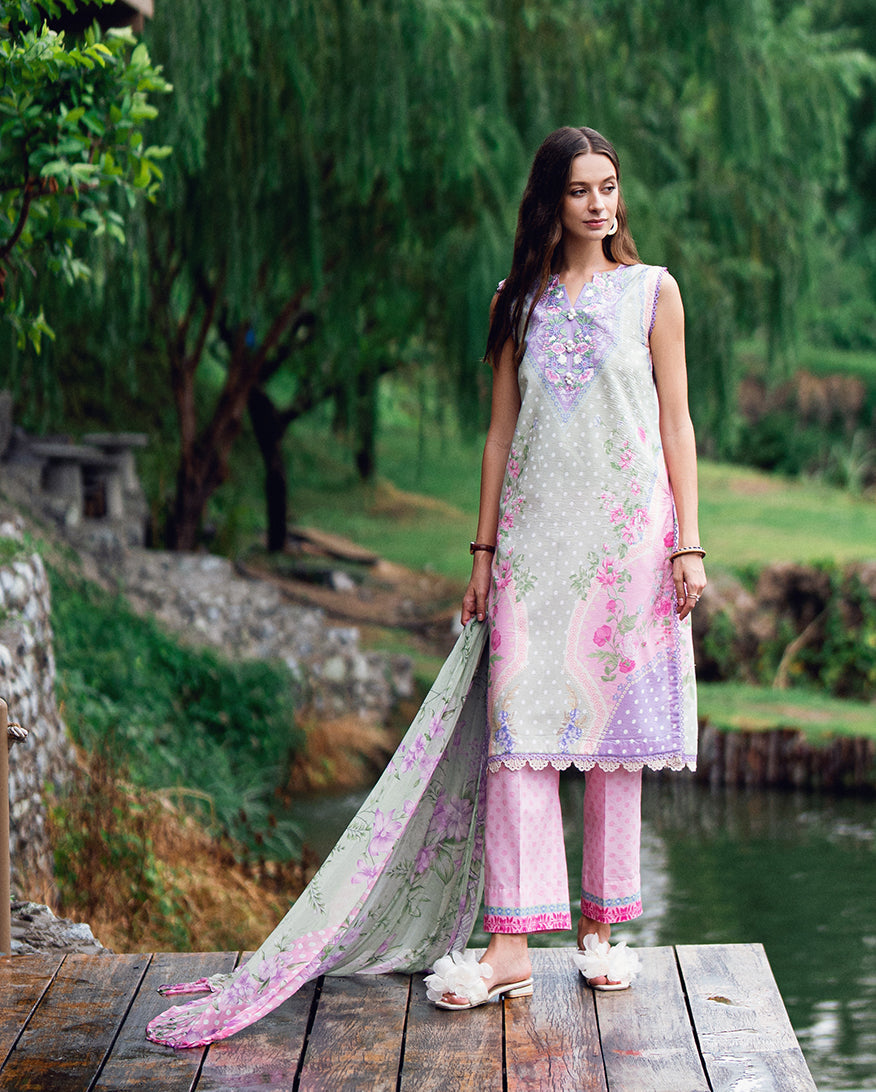 Roheenaz | Garden Veal Printed Lawn 25 | Tulip Sugar by Roheenaz - Designer Dress - Type: Ladies Clothes - Available at Libayah - 100% Original