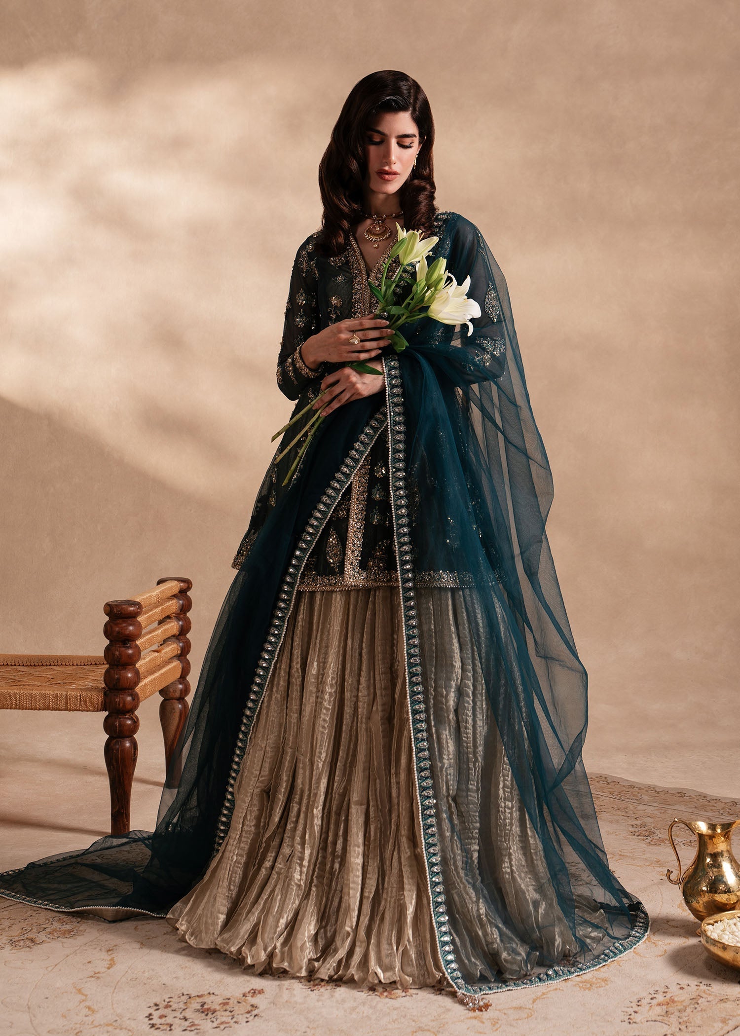 Sadaf Fawad Khan | Nafees Formals 25 | Nageenah by Sadaf Fawad Khan - Designer Dress - Type: Ladies Clothes - Available at Libayah - 100% Original