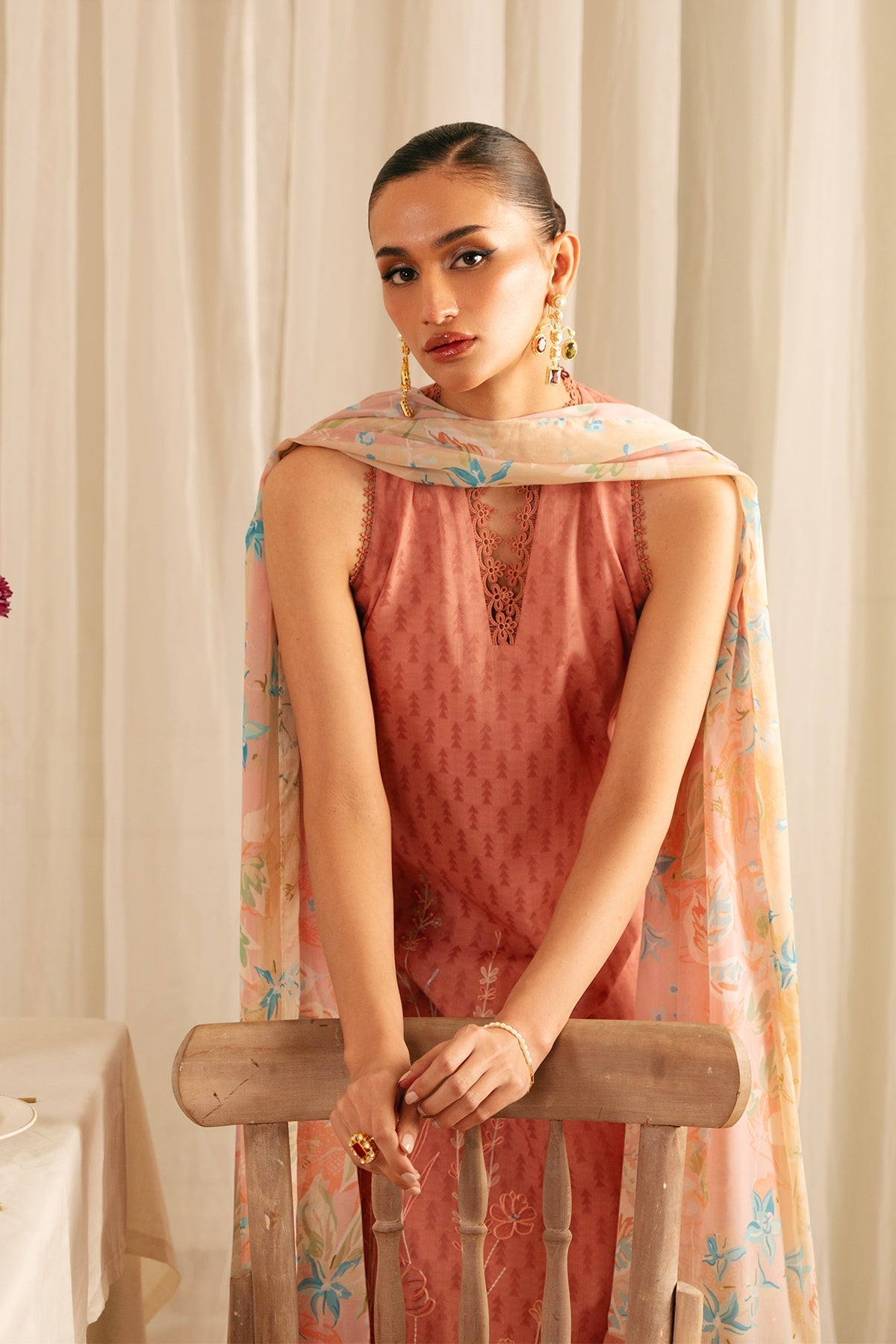 Sahar | Festive Edit | Peach Blossom by Sahar - Designer Dress - Type: Ladies Clothes - Available at Libayah - 100% Original