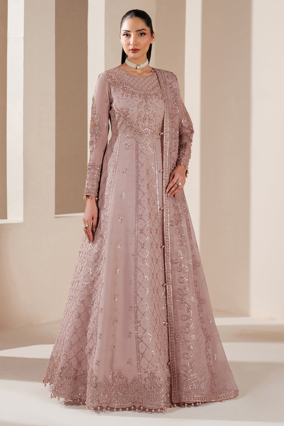 Alizeh | Handcrafted Eid Edit 25 | AF-HM-4031-Saffron by Alizeh - Designer Dress - Type: Ladies Clothes - Available at Libayah - 100% Original