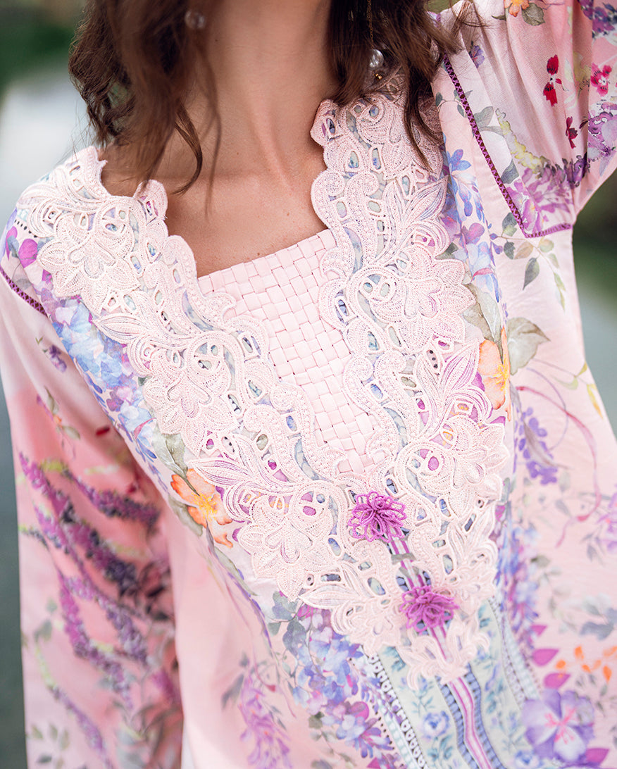 Roheenaz | Garden Veal Printed Lawn 25 |Lilac Dust by Roheenaz - Designer Dress - Type: Ladies Clothes - Available at Libayah - 100% Original
