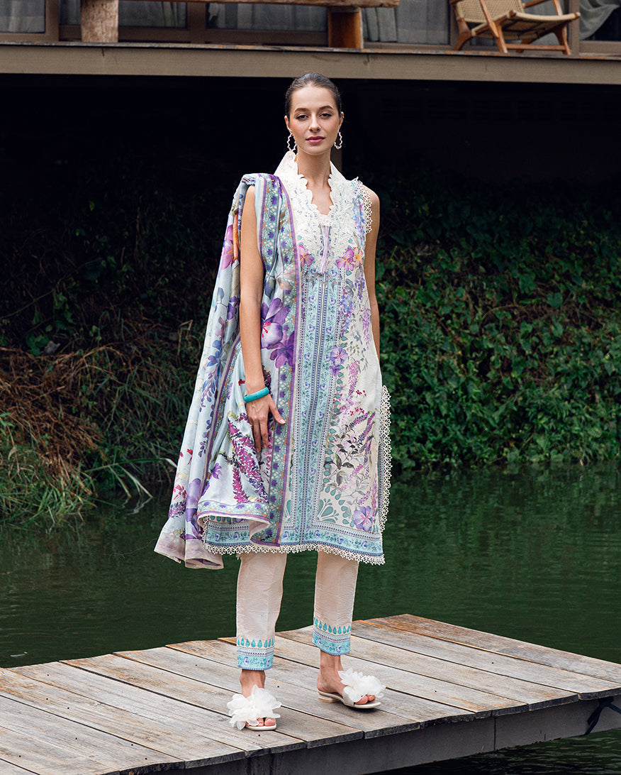 Roheenaz | Garden Veal Printed Lawn 25 | Bloom Glimmer by Roheenaz - Designer Dress - Type: Ladies Clothes - Available at Libayah - 100% Original