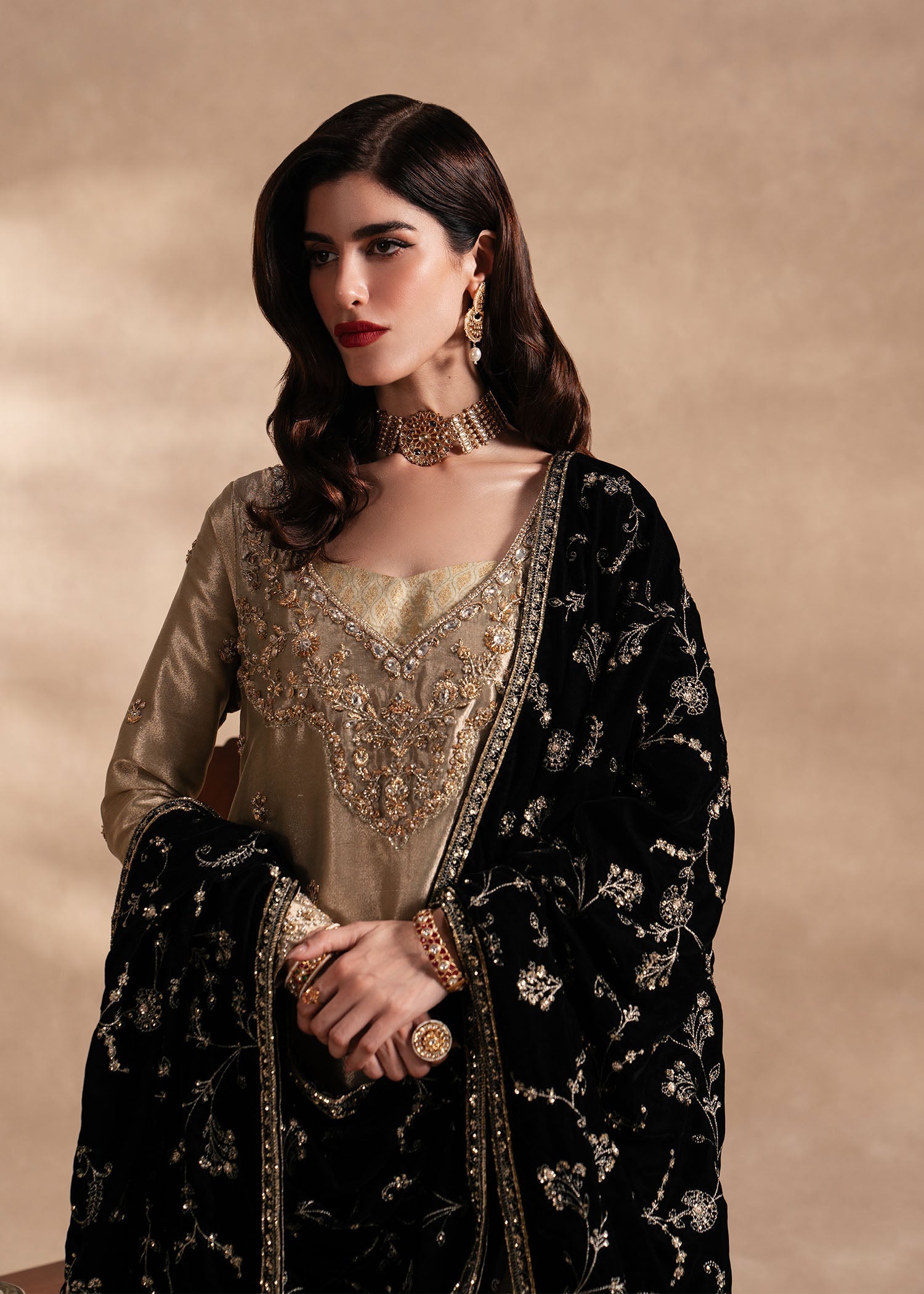 Sadaf Fawad Khan | Nafees Formals 25 | Nuhaz by Sadaf Fawad Khan - Designer Dress - Type: Ladies Clothes - Available at Libayah - 100% Original