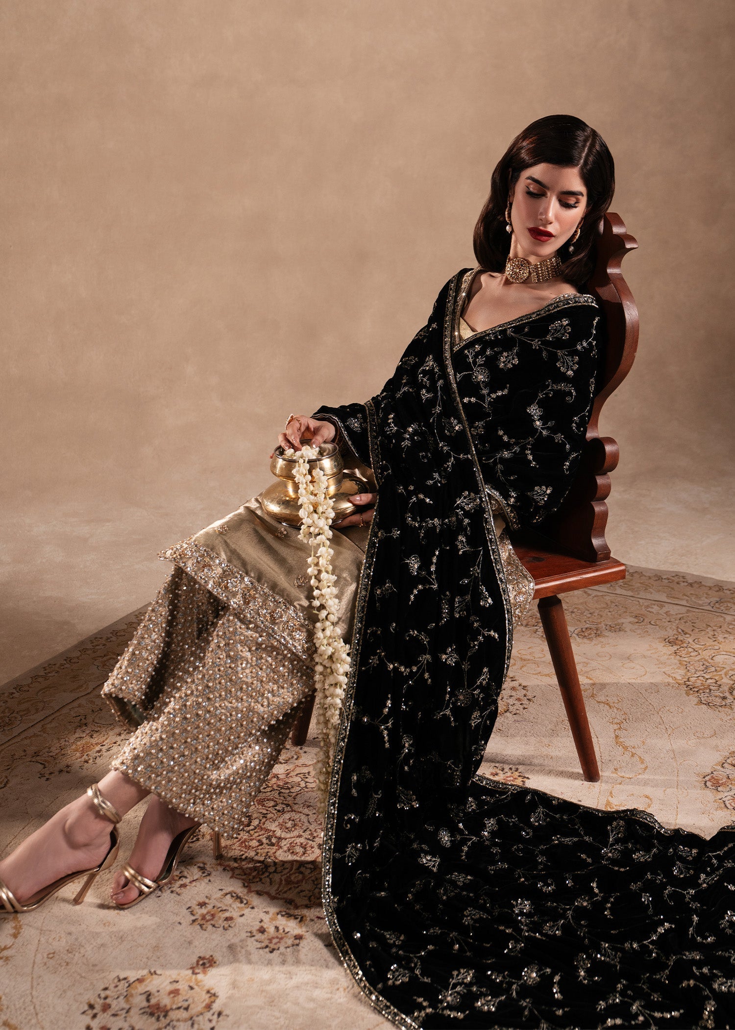 Sadaf Fawad Khan | Nafees Formals 25 | Nuhaz by Sadaf Fawad Khan - Designer Dress - Type: Ladies Clothes - Available at Libayah - 100% Original