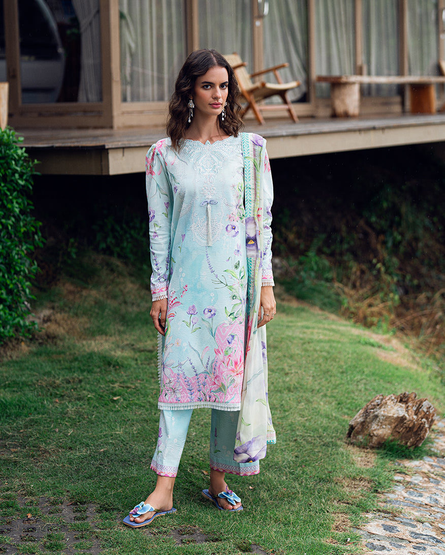 Roheenaz | Garden Veal Printed Lawn 25 | Twilight Fizz by Roheenaz - Designer Dress - Type: Ladies Clothes - Available at Libayah - 100% Original