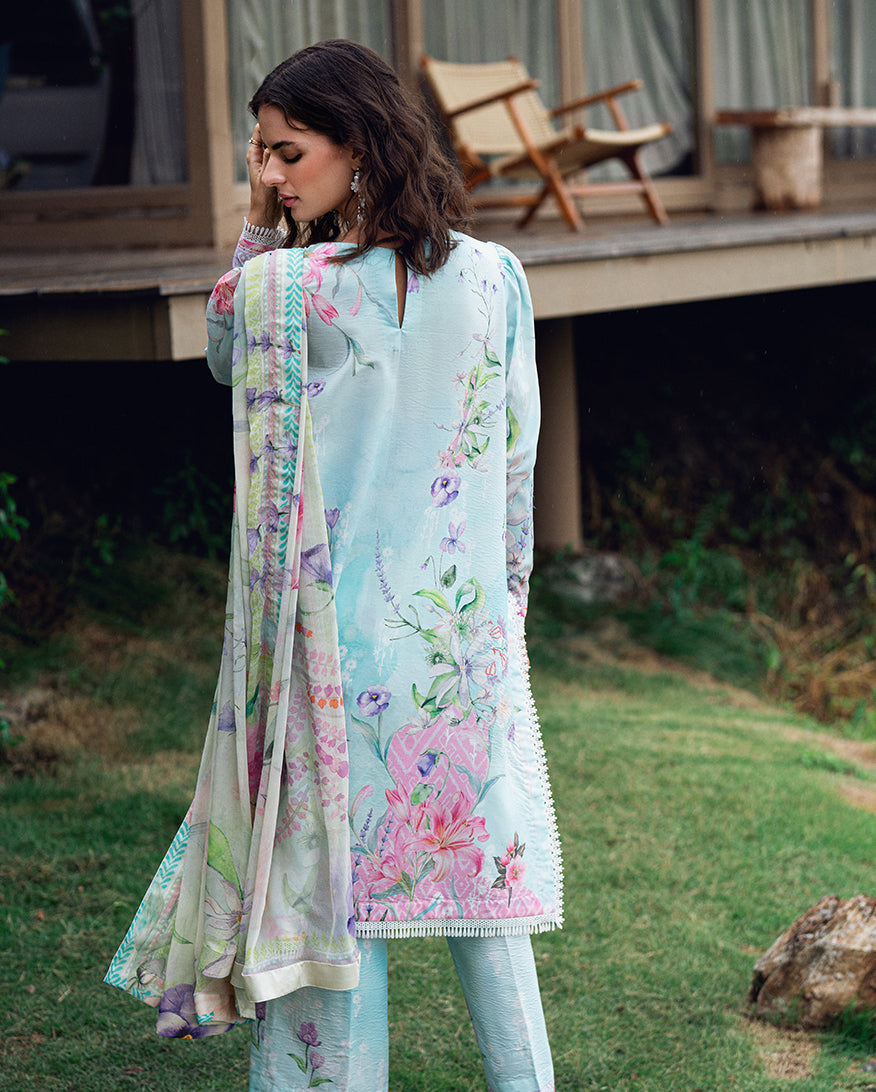 Roheenaz | Garden Veal Printed Lawn 25 | Twilight Fizz by Roheenaz - Designer Dress - Type: Ladies Clothes - Available at Libayah - 100% Original