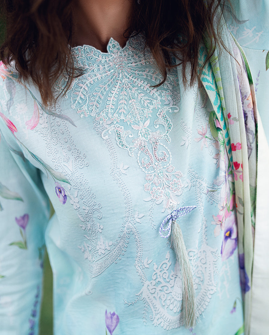 Roheenaz | Garden Veal Printed Lawn 25 | Twilight Fizz by Roheenaz - Designer Dress - Type: Ladies Clothes - Available at Libayah - 100% Original