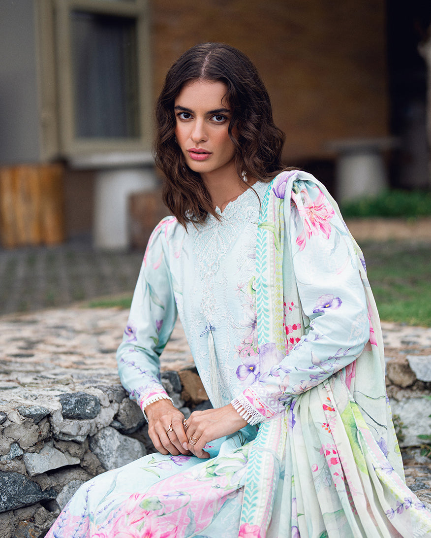 Roheenaz | Garden Veal Printed Lawn 25 | Twilight Fizz by Roheenaz - Designer Dress - Type: Ladies Clothes - Available at Libayah - 100% Original