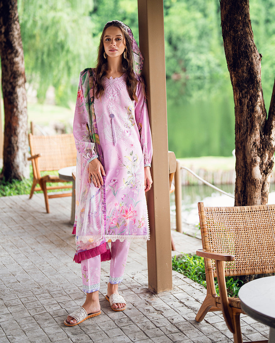Roheenaz | Garden Veal Printed Lawn 25 | Rosey Daze by Roheenaz - Designer Dress - Type: Ladies Clothes - Available at Libayah - 100% Original