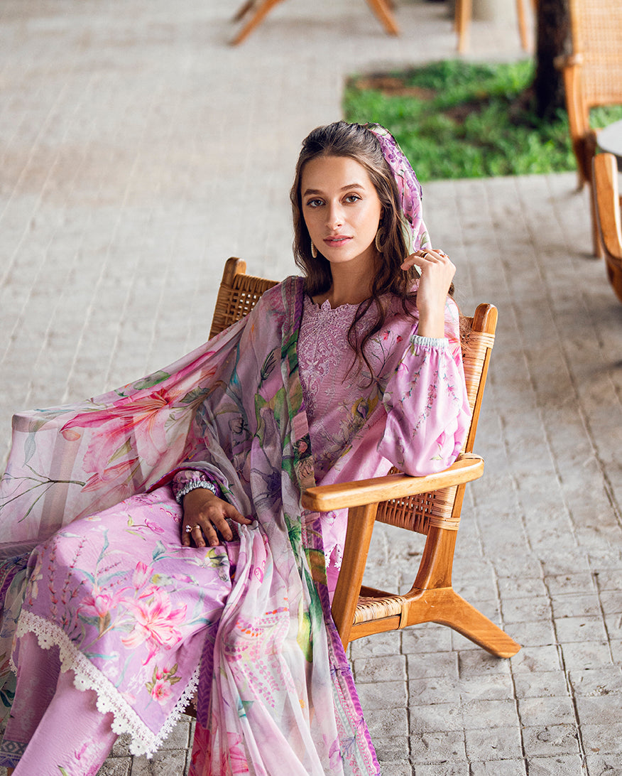 Roheenaz | Garden Veal Printed Lawn 25 | Rosey Daze by Roheenaz - Designer Dress - Type: Ladies Clothes - Available at Libayah - 100% Original