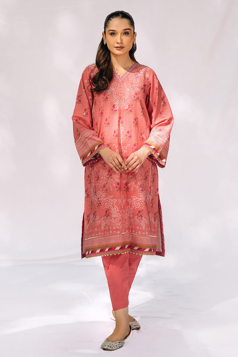 Cross Stitch | Daily Wear | PEACH BLOSSOM by Cross Stitch - Designer Dress - Type: Casuals - Available at Libayah - 100% Original