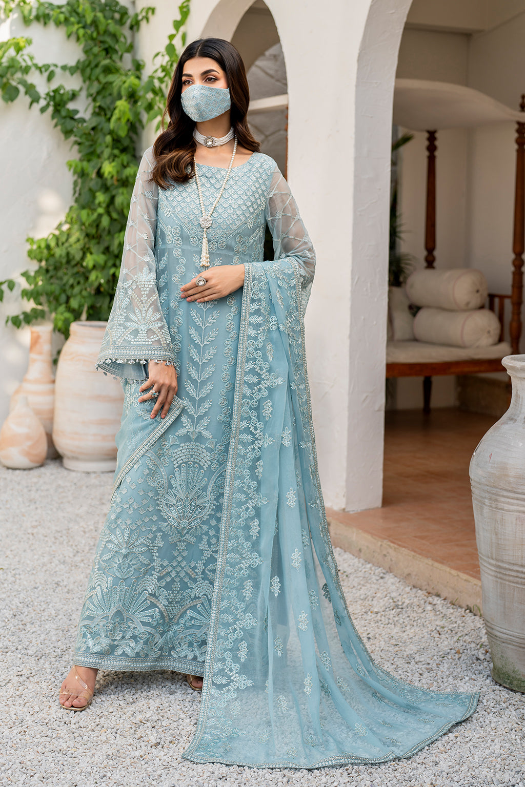 Flossie | Naqsh Formals | S-1405 (A) by Flossie - Designer Dress - Type: Ladies Clothes - Available at Libayah - 100% Original