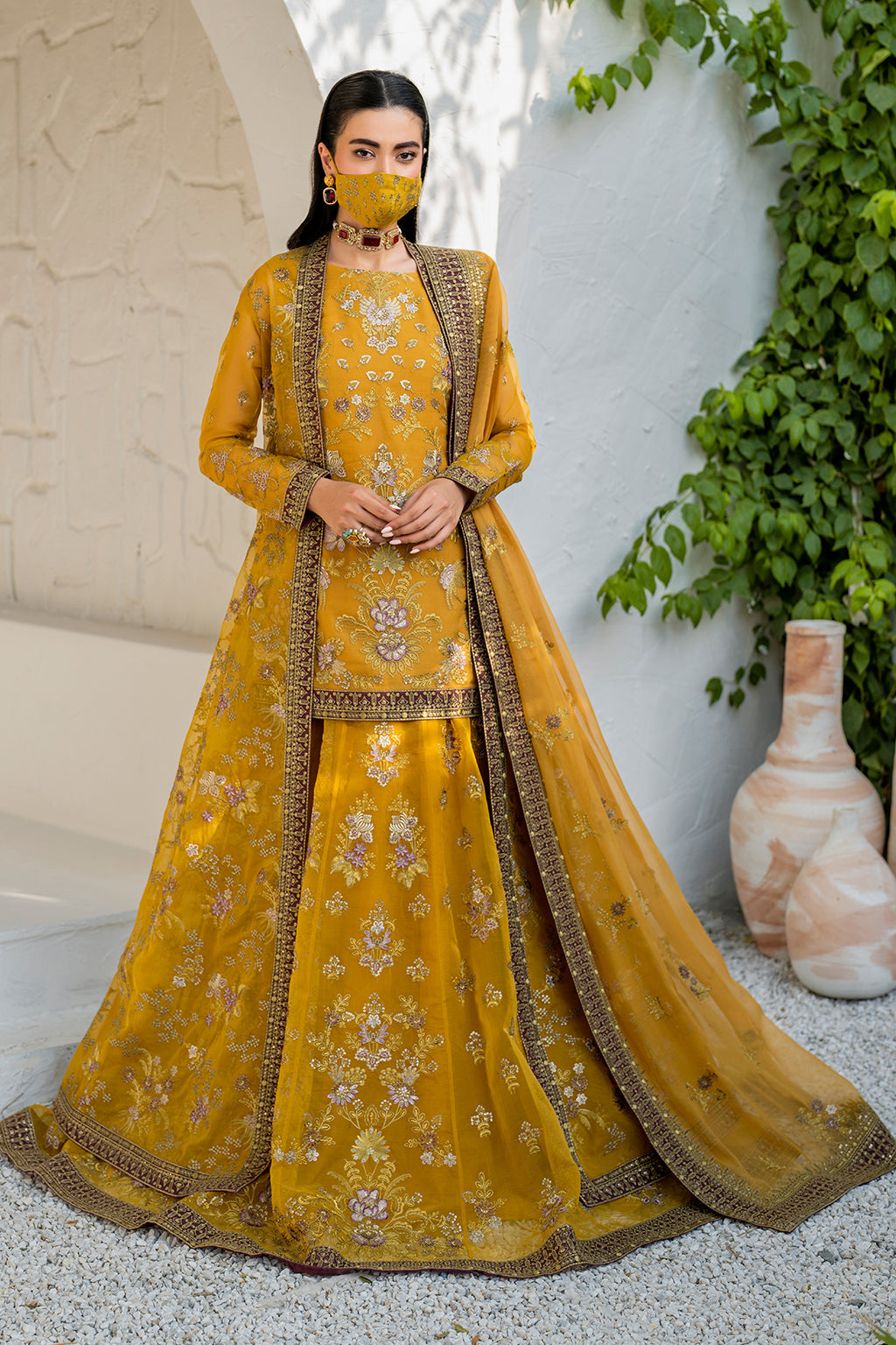 Flossie | Naqsh Formals | S-1404 (B) by Flossie - Designer Dress - Type: Ladies Clothes - Available at Libayah - 100% Original