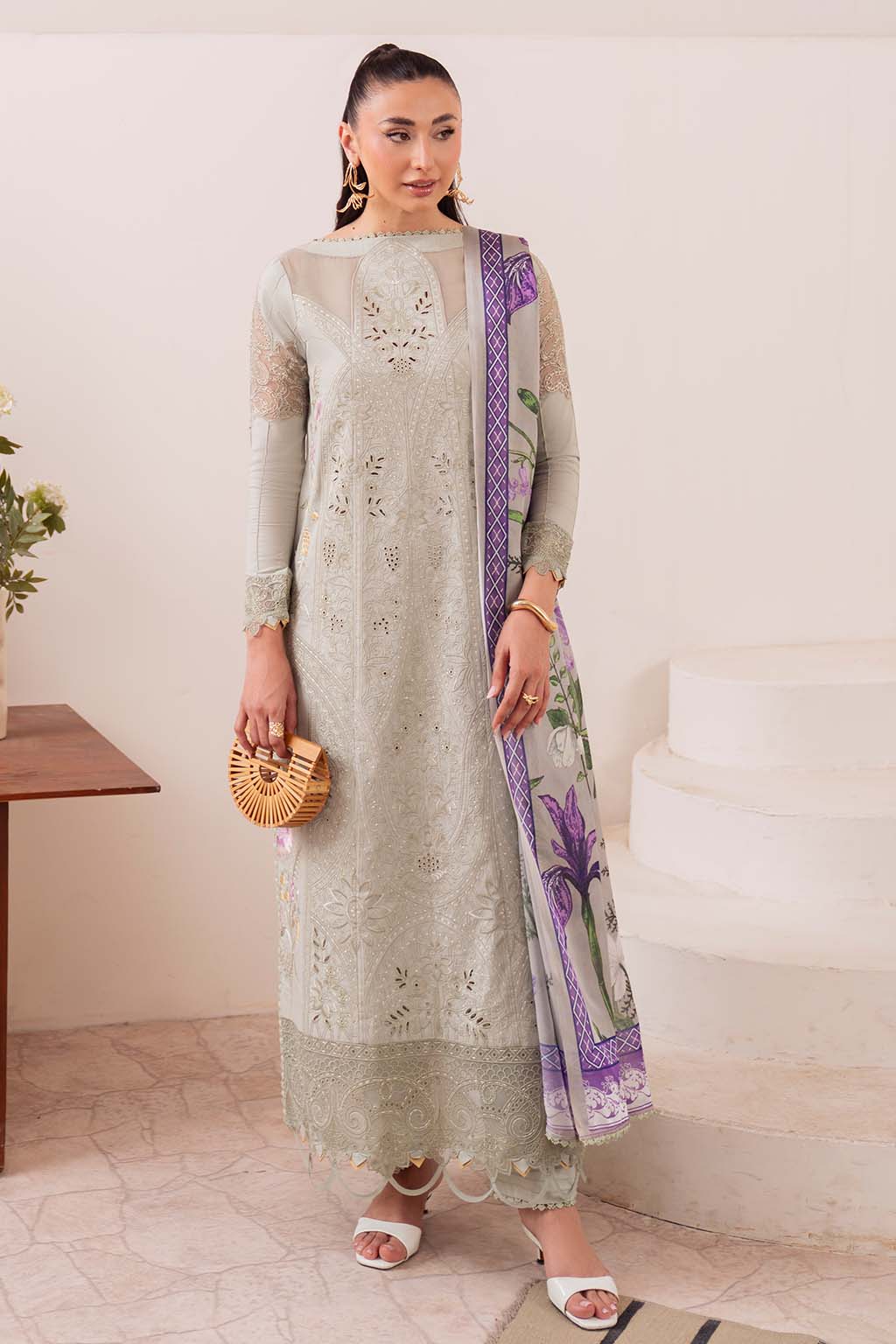 Neeshay | Symphony Luxury Lawn | OLIVE by Neeshay - Designer Dress - Type: Ladies Clothes - Available at Libayah - 100% Original