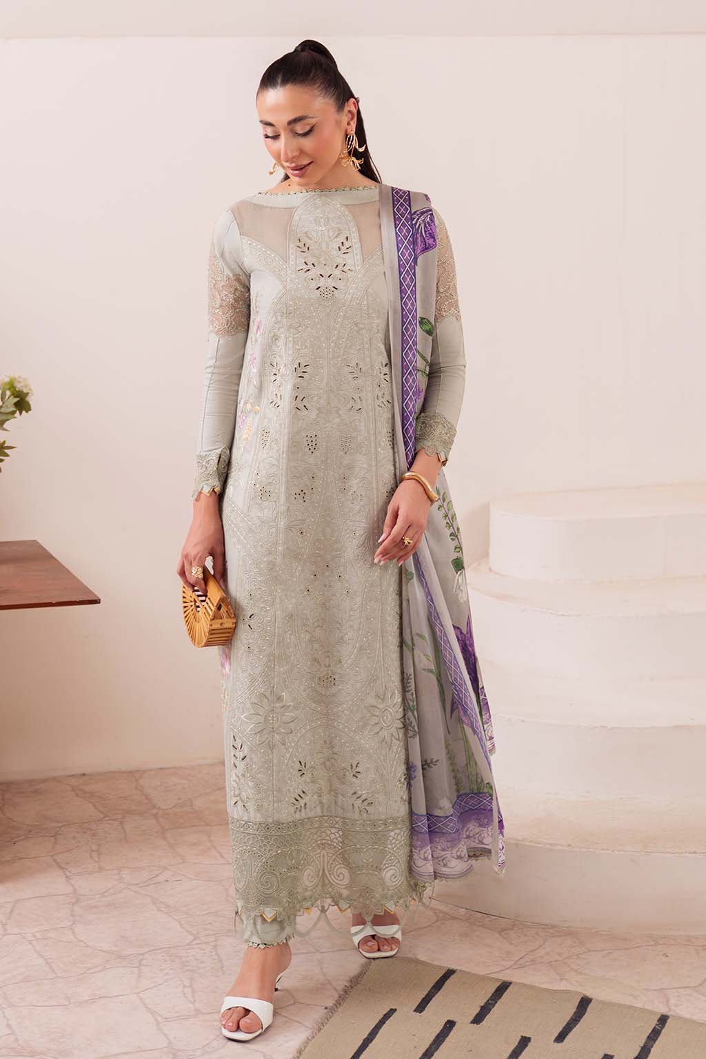 Neeshay | Symphony Luxury Lawn | OLIVE by Neeshay - Designer Dress - Type: Ladies Clothes - Available at Libayah - 100% Original