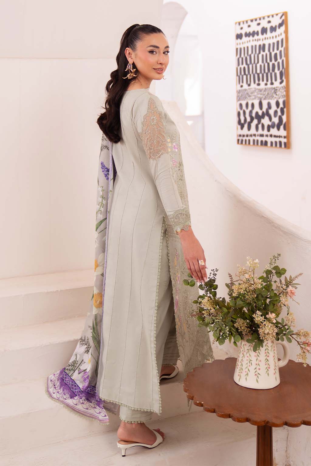 Neeshay | Symphony Luxury Lawn | OLIVE by Neeshay - Designer Dress - Type: Ladies Clothes - Available at Libayah - 100% Original