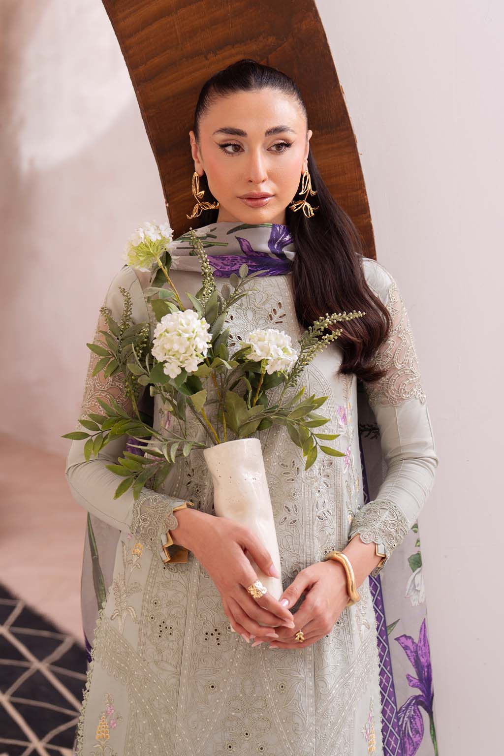 Neeshay | Symphony Luxury Lawn | OLIVE by Neeshay - Designer Dress - Type: Ladies Clothes - Available at Libayah - 100% Original