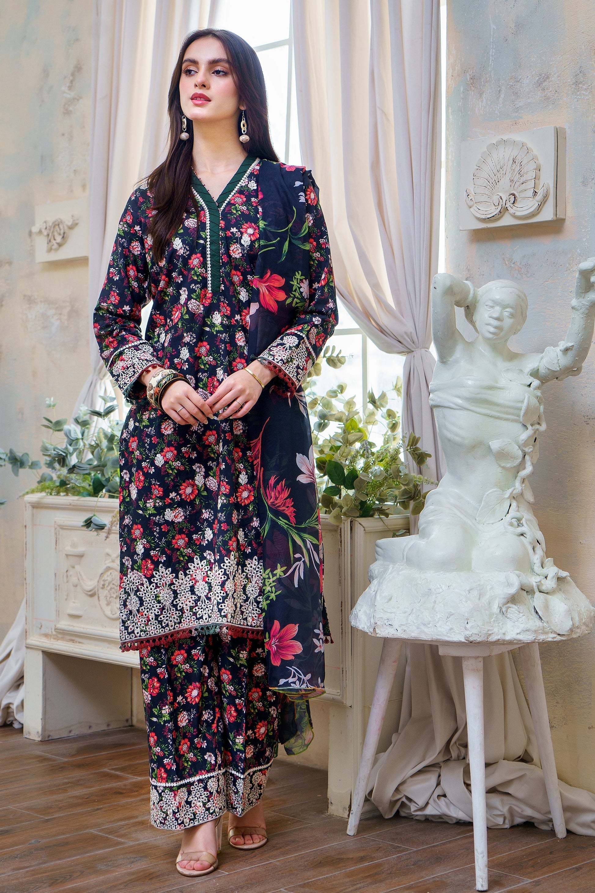 Hana | Floral Symphony | Rose Radiance by Hana - Designer Dress - Type: Ladies Clothes - Available at Libayah - 100% Original