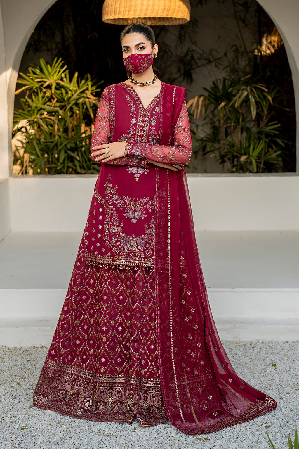 Flossie | Naqsh Formals | S-1402 (B) by Flossie - Designer Dress - Type: Ladies Clothes - Available at Libayah - 100% Original