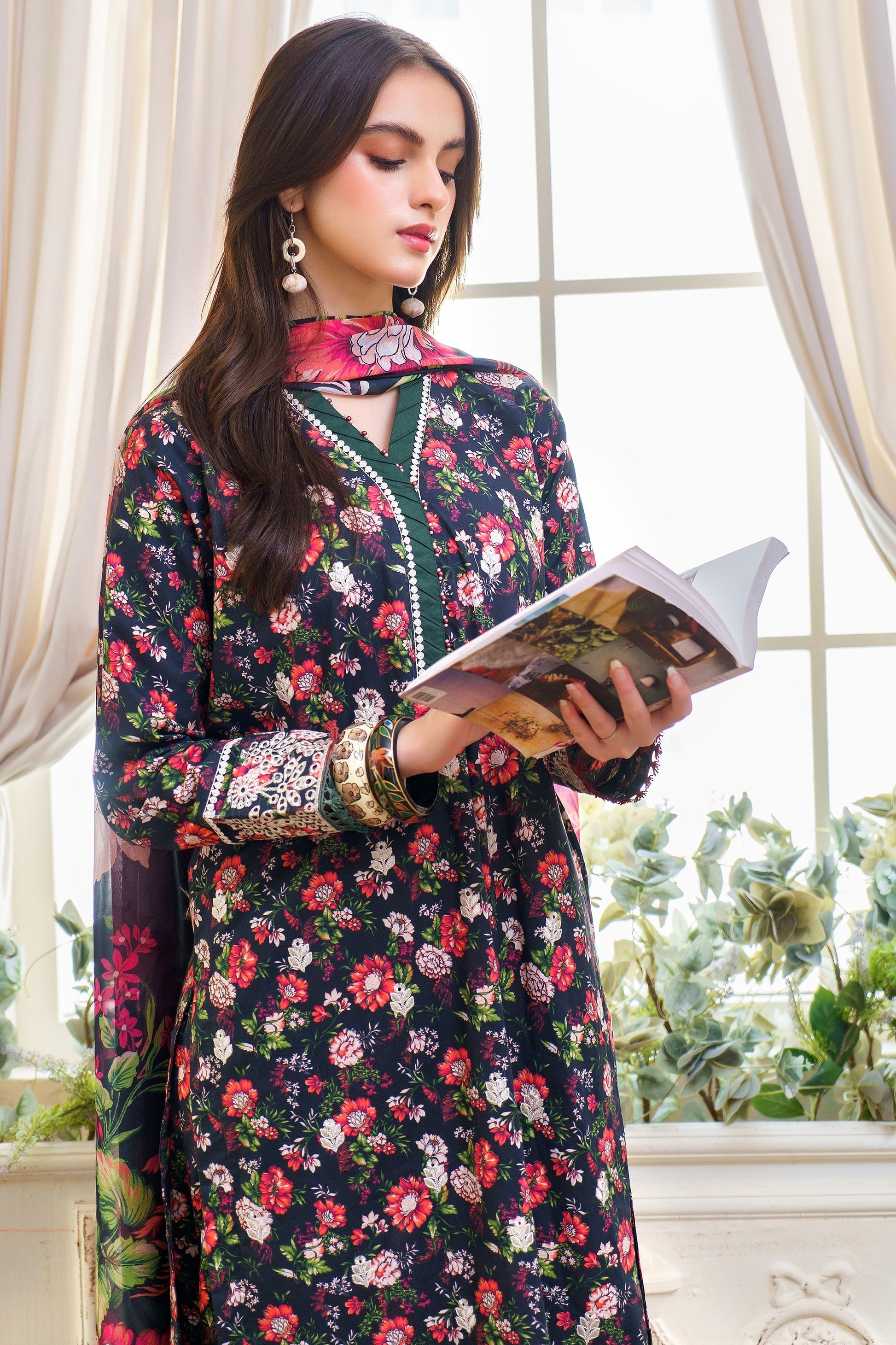 Hana | Floral Symphony | Rose Radiance by Hana - Designer Dress - Type: Ladies Clothes - Available at Libayah - 100% Original