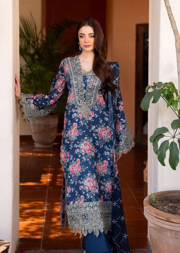 Myeesha | Lamhay Luxury Lawn 25 | Zohra by Myeesha - Designer Dress - Type: Ladies Clothes - Available at Libayah - 100% Original