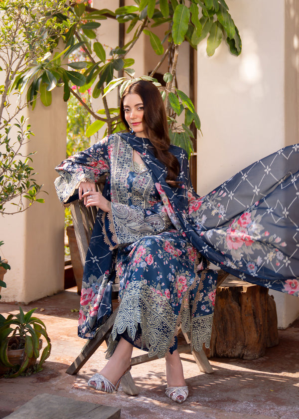 Myeesha | Lamhay Luxury Lawn 25 | Zohra by Myeesha - Designer Dress - Type: Ladies Clothes - Available at Libayah - 100% Original