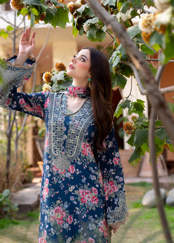 Myeesha | Lamhay Luxury Lawn 25 | Zohra by Myeesha - Designer Dress - Type: Ladies Clothes - Available at Libayah - 100% Original