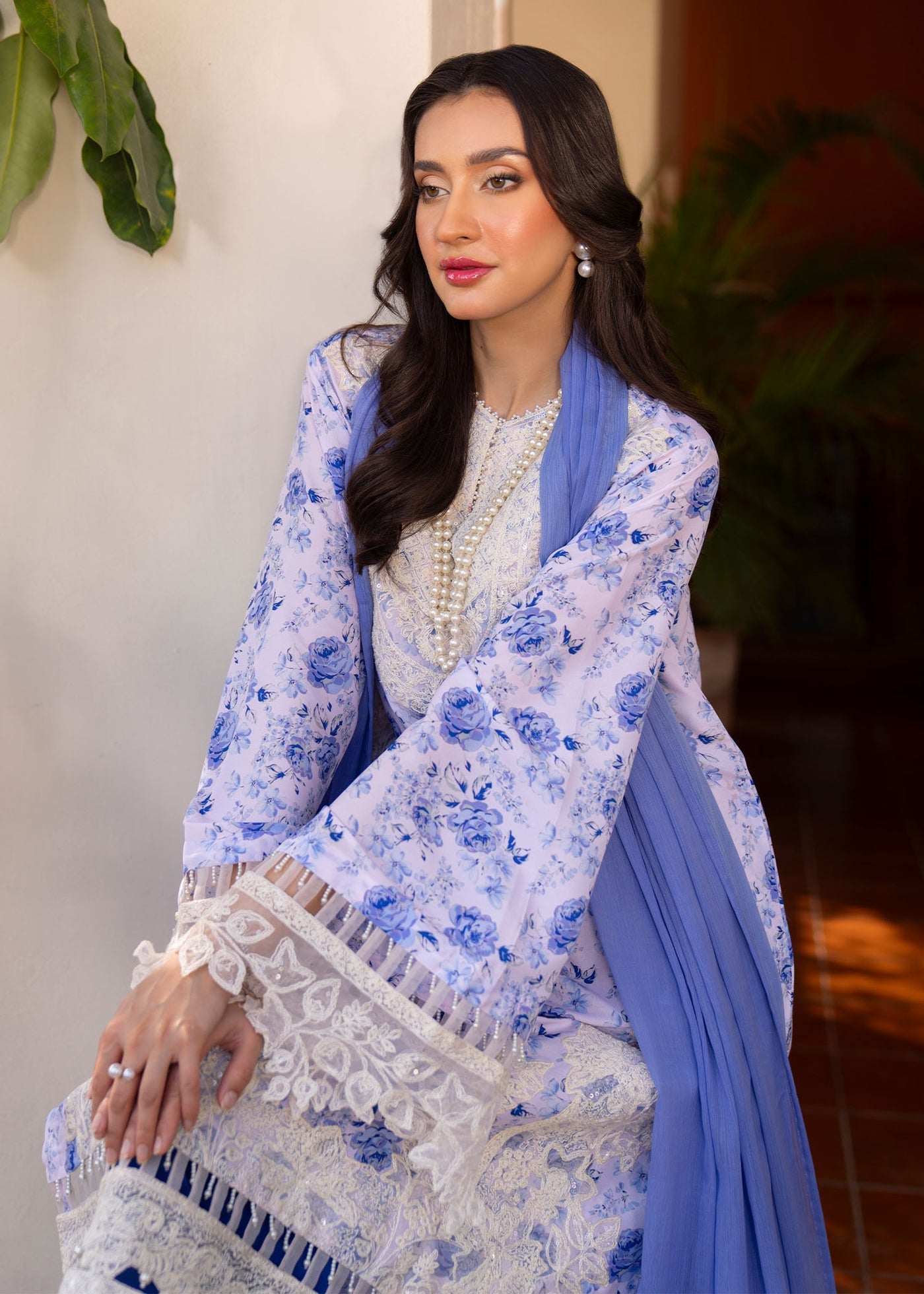 Myeesha | Lamhay Luxury Lawn 25 | Aasma by Myeesha - Designer Dress - Type: Ladies Clothes - Available at Libayah - 100% Original