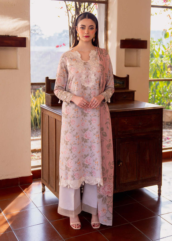 Myeesha | Lamhay Luxury Lawn 25 | Kanwal (Long Shirt) by Myeesha - Designer Dress - Type: Ladies Clothes - Available at Libayah - 100% Original