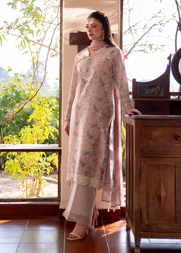 Myeesha | Lamhay Luxury Lawn 25 | Kanwal (Long Shirt) by Myeesha - Designer Dress - Type: Ladies Clothes - Available at Libayah - 100% Original