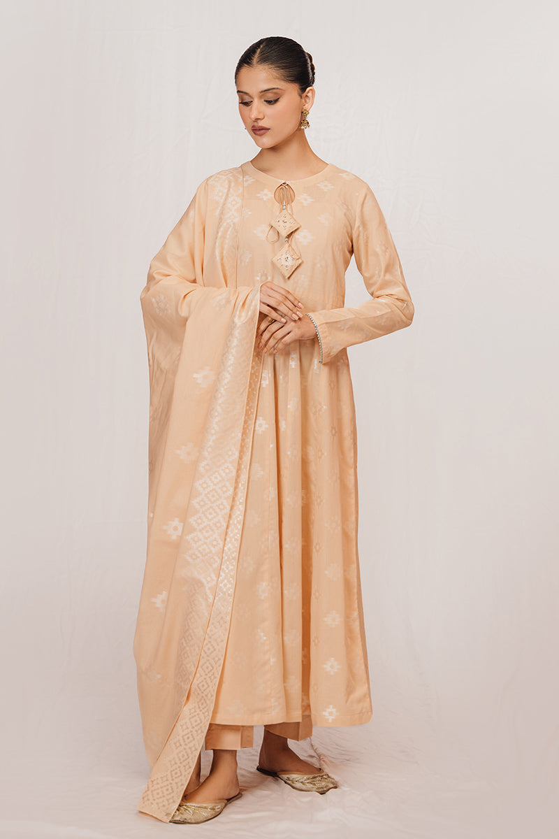 Cross Stitch | Daily Wear | PEACH PARFAIT by Cross Stitch - Designer Dress - Type: Casuals - Available at Libayah - 100% Original