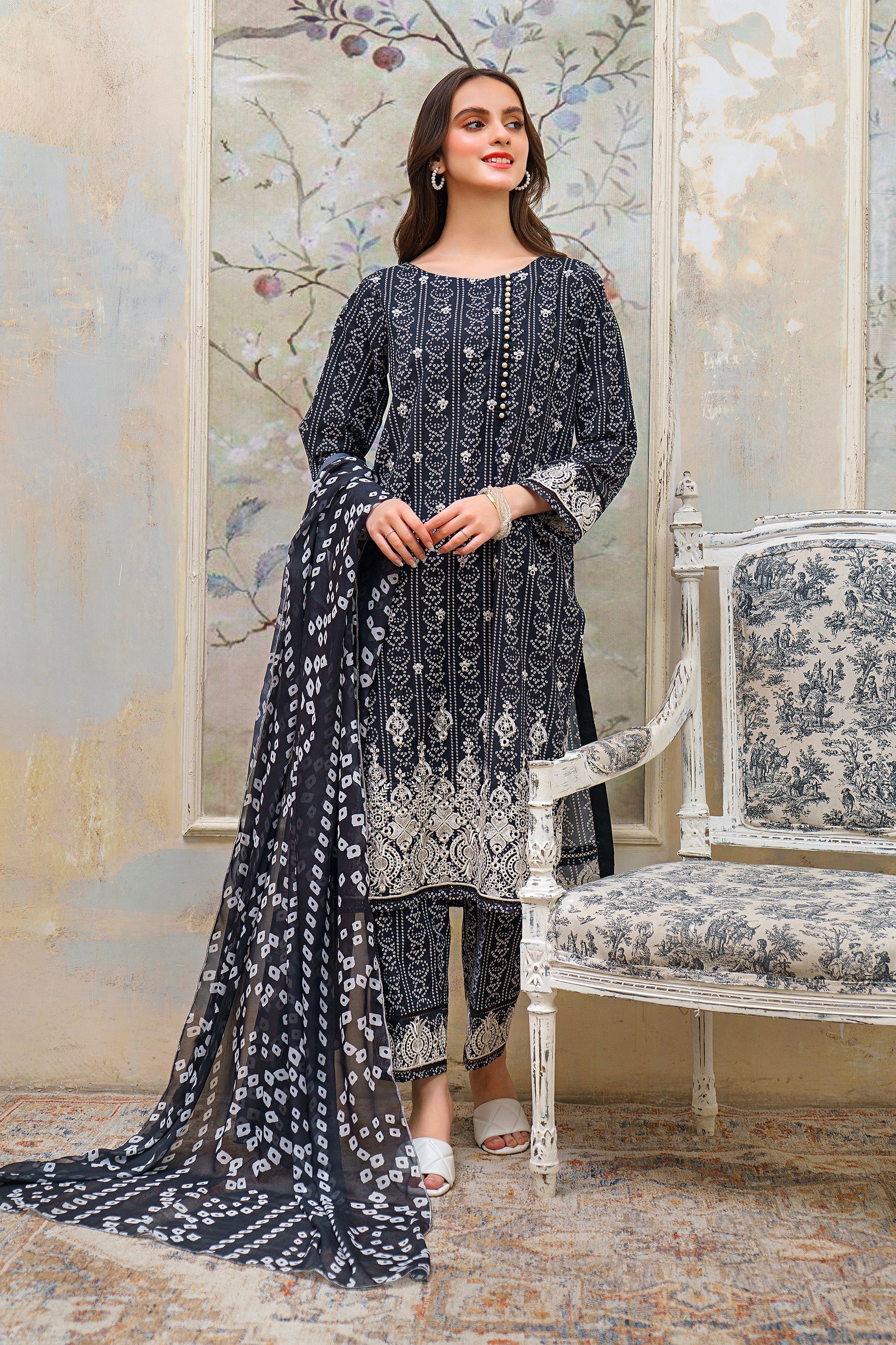 Hana | Floral Symphony | Black Twist by Hana - Designer Dress - Type: Ladies Clothes - Available at Libayah - 100% Original