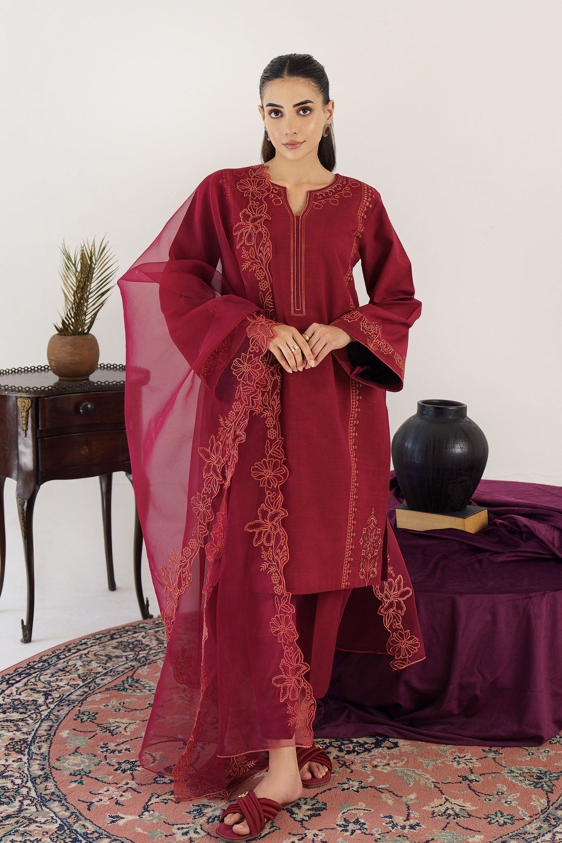 Hana | Garnished Dresses | Dilara by Hana - Designer Dress - Type: Ladies Clothes - Available at Libayah - 100% Original