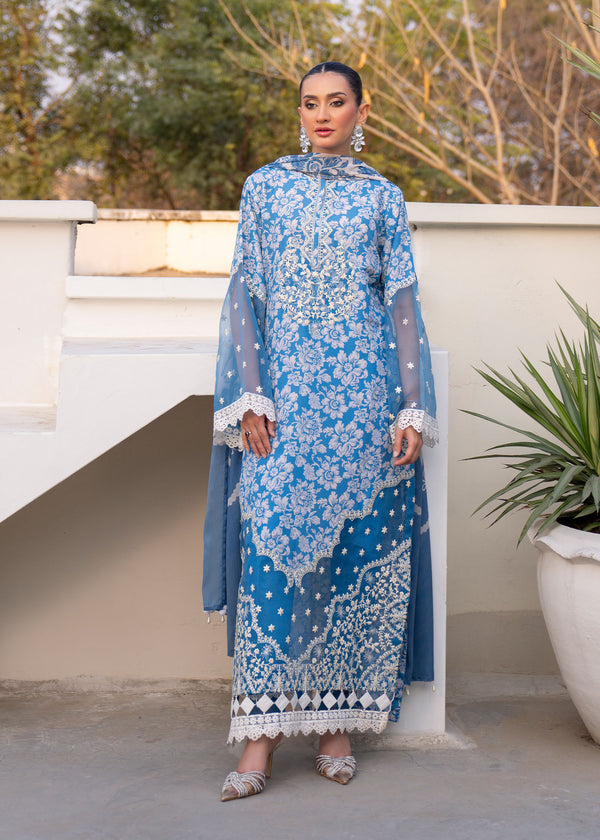 Myeesha | Lamhay Luxury Lawn 25 | Zarposh by Myeesha - Designer Dress - Type: Ladies Clothes - Available at Libayah - 100% Original