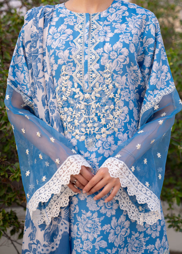 Myeesha | Lamhay Luxury Lawn 25 | Zarposh by Myeesha - Designer Dress - Type: Ladies Clothes - Available at Libayah - 100% Original