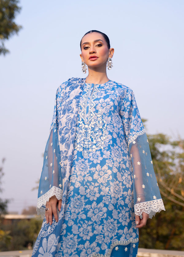 Myeesha | Lamhay Luxury Lawn 25 | Zarposh by Myeesha - Designer Dress - Type: Ladies Clothes - Available at Libayah - 100% Original