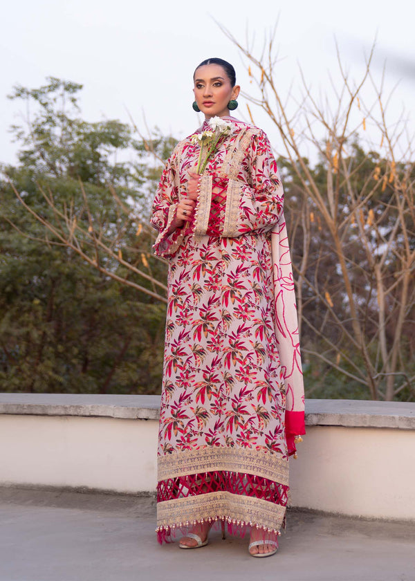Myeesha | Lamhay Luxury Lawn 25 | Gulab by Myeesha - Designer Dress - Type: Ladies Clothes - Available at Libayah - 100% Original