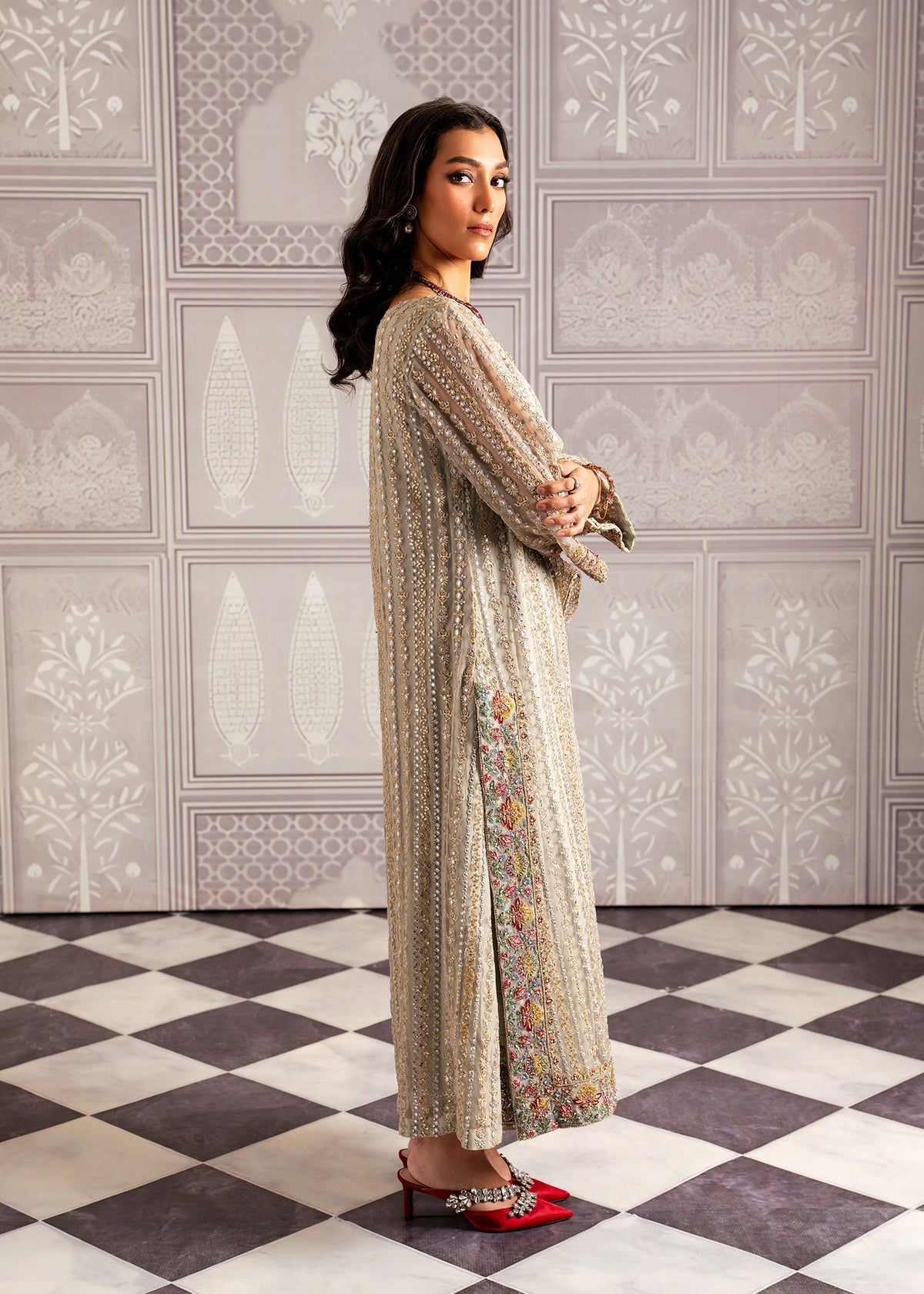 Mahgul | Echoes of Elara | Mint Gold by Mahgul - Designer Dress - Type: Ladies Clothes - Available at Libayah - 100% Original