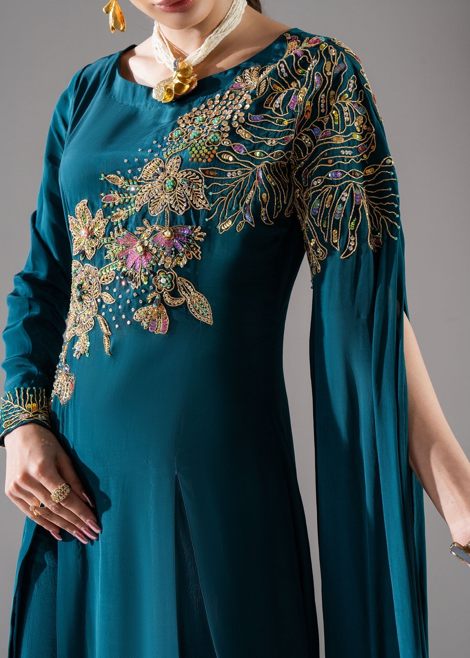 Maria Osama Khan | Celeste 24 Formals | Elysian by Maria Osama Khan - Designer Dress - Type: Ladies Clothes - Available at Libayah - 100% Original