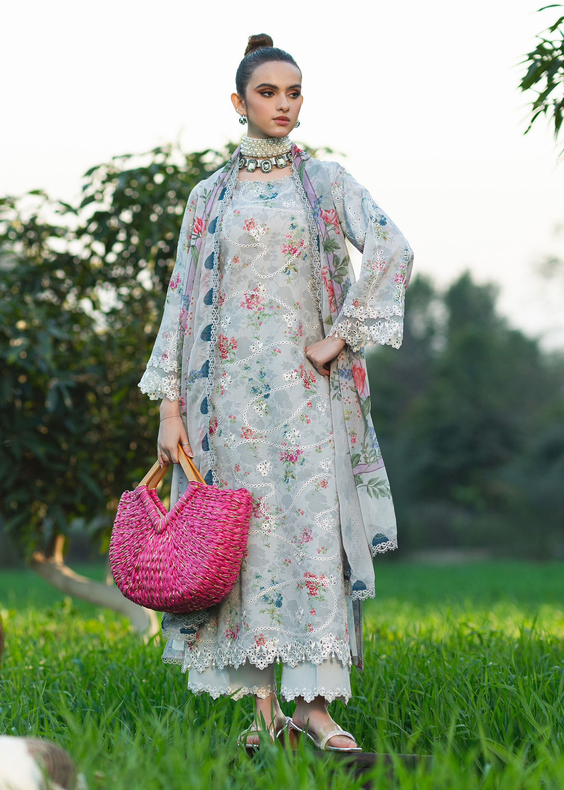 Sardinia | Printkari Lawn Edit 25 | Silver Bush by Sardinia - Designer Dress - Type: Ladies Clothes - Available at Libayah - 100% Original