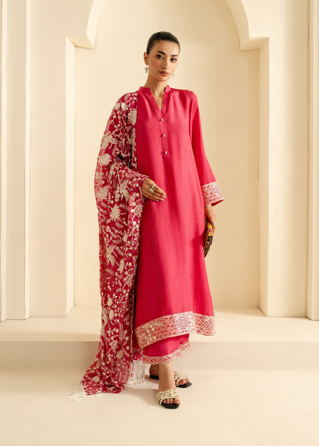 Mahgul | Nooreh Luxe | Coral Dusk by Mahgul - Designer Dress - Type: Ladies Clothes - Available at Libayah - 100% Original