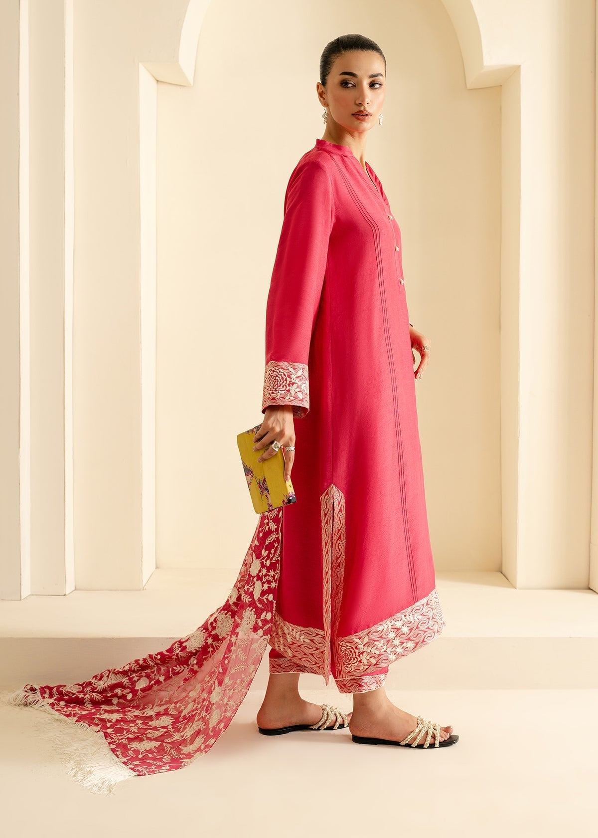 Mahgul | Nooreh Luxe | Coral Dusk by Mahgul - Designer Dress - Type: Ladies Clothes - Available at Libayah - 100% Original