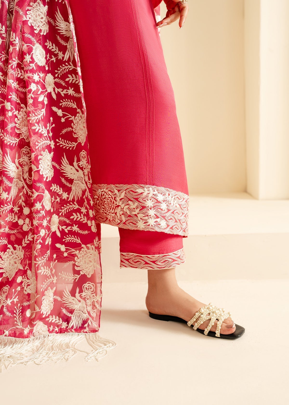 Mahgul | Nooreh Luxe | Coral Dusk by Mahgul - Designer Dress - Type: Ladies Clothes - Available at Libayah - 100% Original