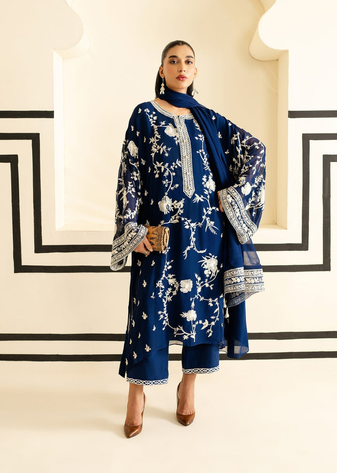 Mahgul | Nooreh Luxe | Nocturne Bloom by Mahgul - Designer Dress - Type: Ladies Clothes - Available at Libayah - 100% Original