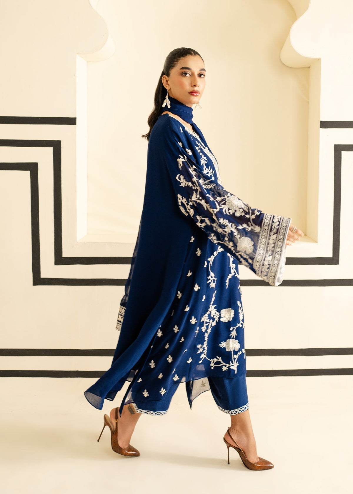 Mahgul | Nooreh Luxe | Nocturne Bloom by Mahgul - Designer Dress - Type: Ladies Clothes - Available at Libayah - 100% Original