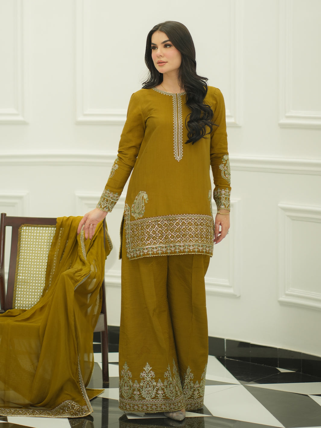 Faiza Faisal | Mayal Festive Pret 25 | MEHRU by Faiza Faisal - Designer Dress - Type: Ladies Clothes - Available at Libayah - 100% Original