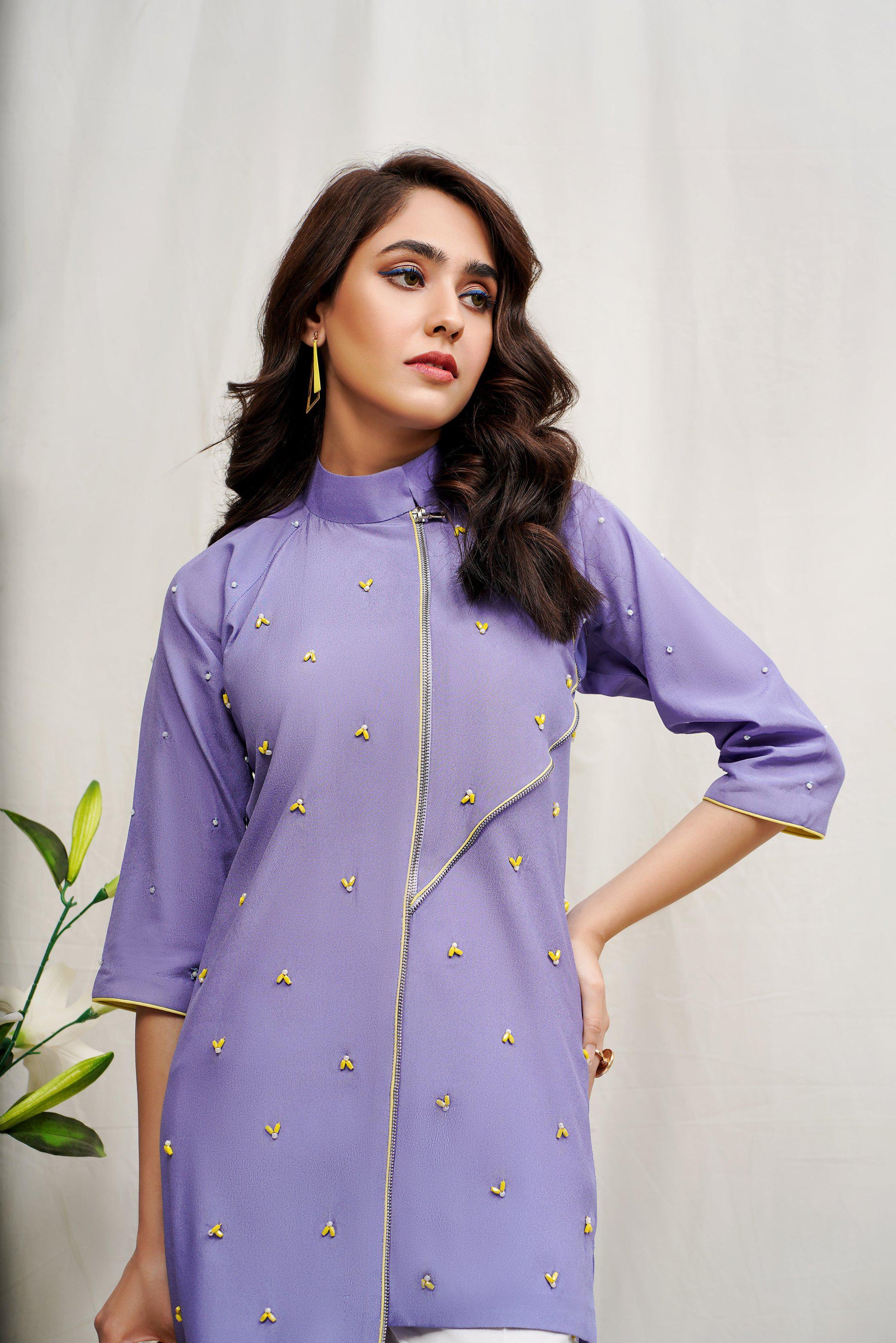 Hana | Rococo Ready to Wear | Lavender(ROCOB-05) by Hana - Designer Dress - Type: Ladies Clothes - Available at Libayah - 100% Original